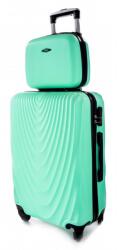 Rogal Zöld (táska+bőrönd) keményhéjú bőrönd szett " Motion" (S663set2in1-mint-HU)