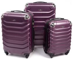 Rogal Lila 3 részes műanyag bőrönd szett „Premium - M, L, XL (S730set3in1-purple-HU)