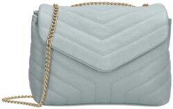 Charm London Világoskék luxus bőr crossbody táska „Eminence (K689-018-lightblue-HU)