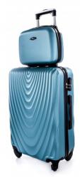 Rogal Türkiz (táska+bőrönd) keményhéjú bőrönd szett " Motion" (S663set2in1-heavenblue-HU)