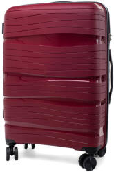 Rogal Sötétpiros prémium keményhéjú bőrönd „Royal TSA zárral - méret M, L, XL (KPP3solo-burgundy-HU)