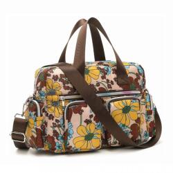 Konofactory Sárga kézipoggyász utazótáska " Flowers" (CT434-yellow-HU)