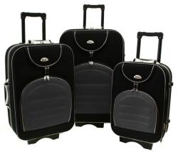 Rogal Szürke-fekete 3 darabos utazóbőröndkészlet " Movement" - M, L, XL (S801set-black-grey-HU)