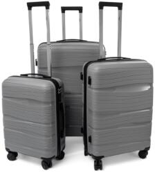 Rogal Szürke 3 darabos luxus keményfedeles bőröndkészlet " Royal" - M, L, XL (SPP3set3in1-grey-HU)