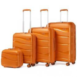 Konofactory Narancssárga 4 részes prémium műanyag utazóbőröndszett „Majesty 2 - S, M, L, XL (S2094set4in1-orange-HU)