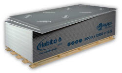 Rigips Habito Hydro DFRIH1 Törésálló Tűzgátló impregnált építőlemez 12, 5x1200x2000 mm 2, 4m2/tábla (5200817319)