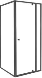 Leziter Flexi 80x80 cm sarokba szerelhető szögletes zuhanykabin zuhanytálca nélkül (LF011B_LF1280SB) - buildox