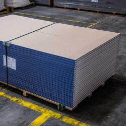 Rigips RFI Blue Acoustic Hanggátló tűzgátló impregnált gipszkarton 12, 5x1200x2000 mm 2, 4m2/tábla (5200662458)