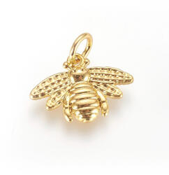 MIXFORM Méhecske medál, sárgaréz, arany, 16x12x2mm, 1db (13WB30636)