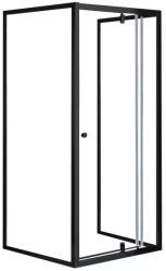 Leziter Flexi 90x90 cm falsíkra szerelhető szögletes zuhanykabin zuhanytálca nélkül (LF011B_LF1290B) - buildox