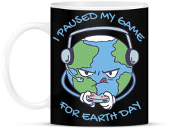 printfashion Föld napi gamer - Bögre - Fekete (17840311)