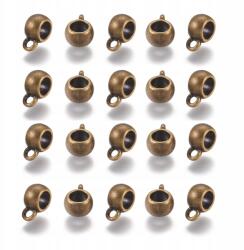 MIXFORM Ékszernyakkendő, Ötvözet, Szín: Bronz, 8x5mm, Lyuk 2mm és 5mm, 20db