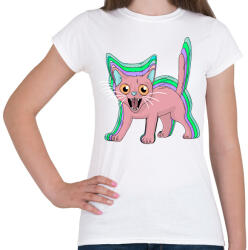 printfashion Cica LSD - Női póló - Fehér (17785030)