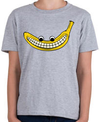 printfashion Vigyorgó banán - Gyerek póló - Sport szürke (17846758)
