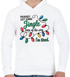 printfashion Jingle - Férfi kapucnis pulóver - Fehér (17835892)