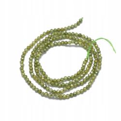 Mixform Strassz gyöngyök, kerek, csiszolt, olívazöld, 2mm, 160db/36cm/semmi (13WB30832)
