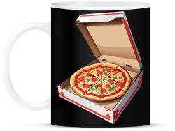 printfashion Pizzás doboz - Bögre - Fekete (17843871)