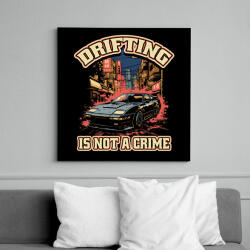 printfashion Driftelés nem kriminális - Vászonkép - Fekete (17853842)