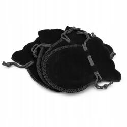Ékszertartó tasak velúr, fekete, 90x70mm, 4db (13WB25242)