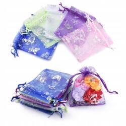  Organza Ajándéktasak Átlátszó, Mix, 9x12cm, 100db (13WB32297)