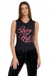 Juicy Couture fekete Juicy As Hell Tank felső, Xs (JCWLV23317)