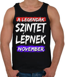printfashion A legendák szintet lépnek-Egyedi hónappal - Férfi atléta - Fekete (17798924)