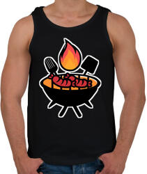 printfashion Grillezés - Férfi atléta - Fekete (17806580)