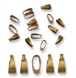 MIXFORM Nyakkendő tartó medálokhoz és medálokhoz, sárgaréz, bronz, 7x3x3mm, 20db