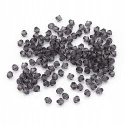 Mixform Akril gyöngyök, Bicone, Festett, Szürke, 4mm 25g~650db (13Z14177)