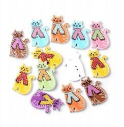 MIXFORM Fa gombok Macska 30x19x2mm 10db (14WB9599)