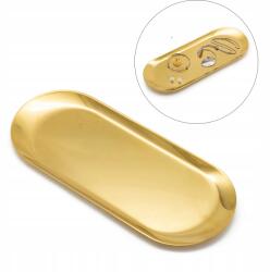 MIXFORM Ékszerrendező tálca, Rozsdamentes acél, Arany, 30x12cm, 1 db (13WB28138)