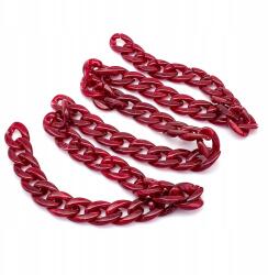 MIXFORM Akril lánc, Hegesztés nélküli, Piros, 29x21x6mm, 1m/cérna (13WB23693)