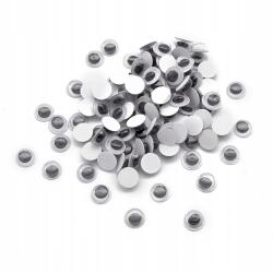 MIXFORM Szemek, Élő szemek játékokhoz és scrapbookinghoz, Kerek, Fekete, 8mm, 100db (13WB30415)