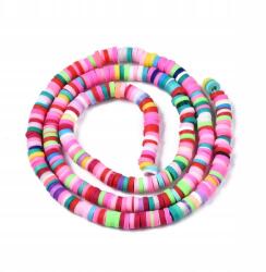 Mixform Heishi Polymer Agyag gyöngyök 4x1mm 290db/38cm (13WB28874)