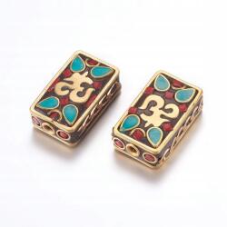 Mixform Indonéziai gyöngyök sárgaréz 24x15x8mm 2db (13WB27242)