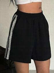 Dazy Rövid Melegítőnadrág, Size 38, fekete, poliészter, pamut