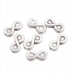 Mixform Fém gyöngyök, Végtelenség szimbóluma, Antik ezüst, 13x6x3mm, 20db (13WB15260)