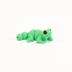  Kulcstartó gyerekeknek állatok 3D nyomtatás színes Gekkó flexibilis brikett zöld (gekon)