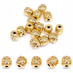 Mixform Tibeti stílusú gyöngyök, Ötvözet, Hordó, Antik arany, 6x6mm, 20 db (2WB26716)