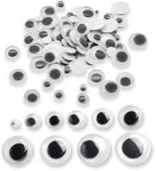 MIXFORM Mozgatható szemek dekorációs szett, 10 méret, 4-15mm, 100 db (13WB24500)