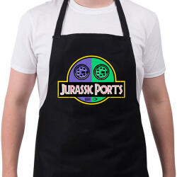 printfashion Jurassic ports - Kötény - Fekete (17779548)