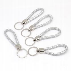 MIXFORM Kulcstartó alap, Bőr zsinór, Ezüst, 115-125x15.5mm, 5 db (13WB25317)