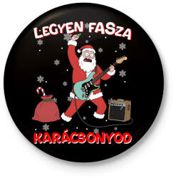 printfashion Legyen fasza karácsonyod - Kitűző, hűtőmágnes - Fekete (17794404)