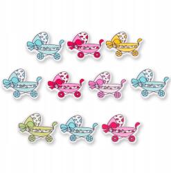 Gombok Fa Babakocsi 40x30x2mm 10db (14WB9603)