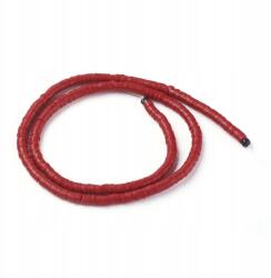 Mixform Heishi Handmade Polimer Öko Agyag gyöngyök, korong, 4x1mm, 375db/40cm/szál (13WB29942)