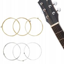  x6 akusztikus húrok, akusztikus gitárhoz, rozsdamentes acél (926294)