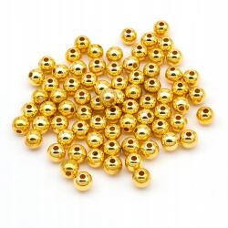 Mixform Abs műanyag gyöngyök, kerek, arany, 7.5-8mm, lyuk 1.6~2mm, 25g~50db (13WB24879)