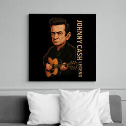 printfashion Johnny Cash Legend - Vászonkép - Fekete (17768182)