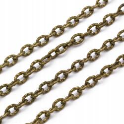 MIXFORM Horgonylánc, Vas, Texturált, Hegesztés nélküli, Bronz, 3x2x0.5mm, 5 m (14WB7234)