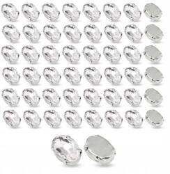 MIXFORM Varrható strasszok kosárban, üveg és sárgaréz, 14x10x6.5mm, 50db (13WB32183)